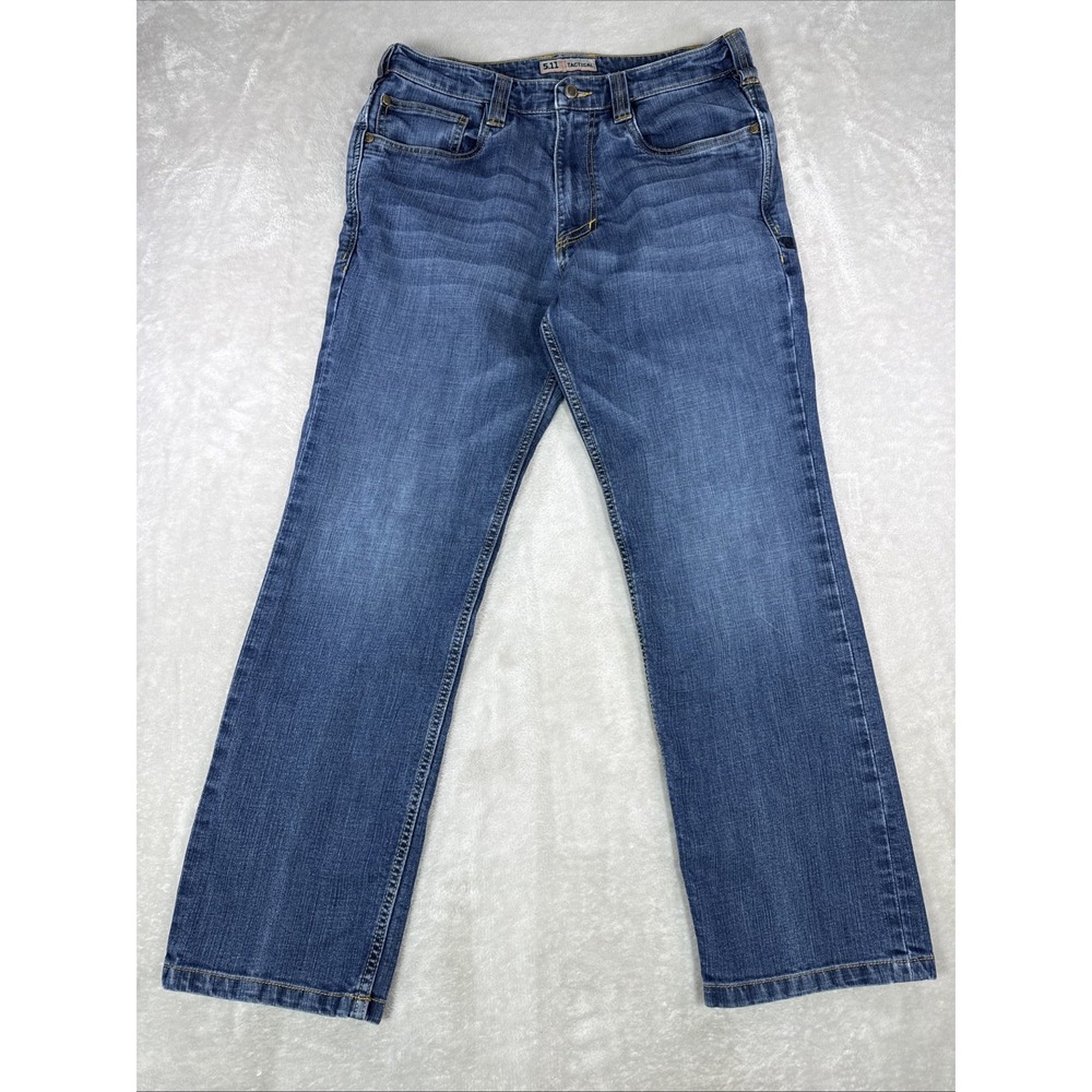 5.11 Tactical Defender Flex Jeans Regular Fit Medium Wash Style 74477 Mens 32x30